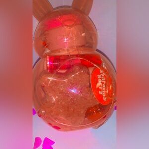 Cute Pink Bunny Container with Bath Beads